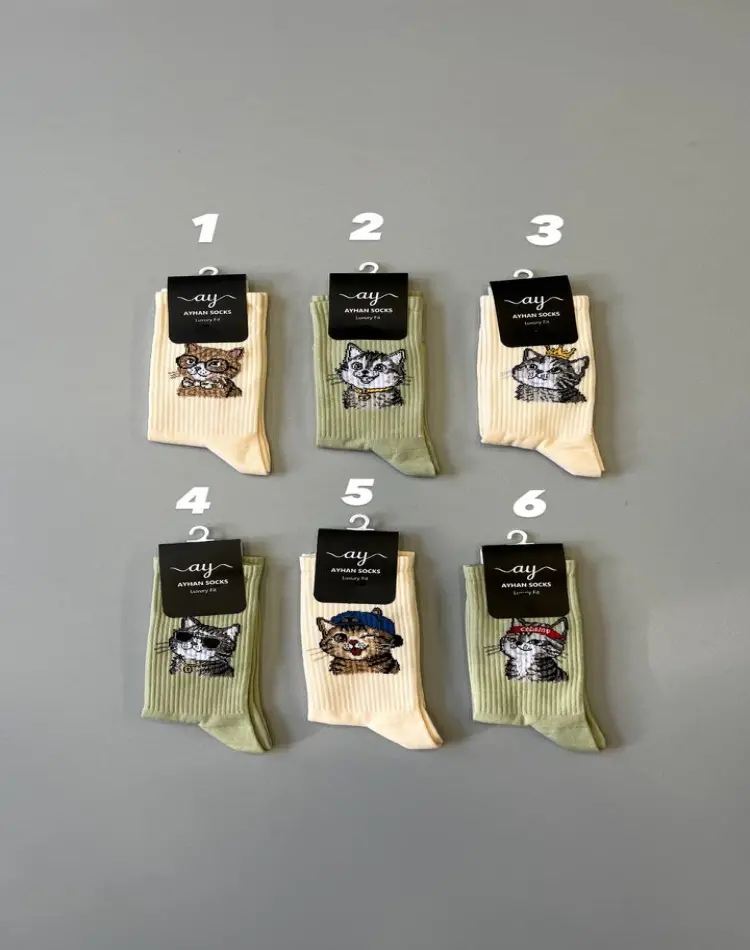 جوراب طرح گربه